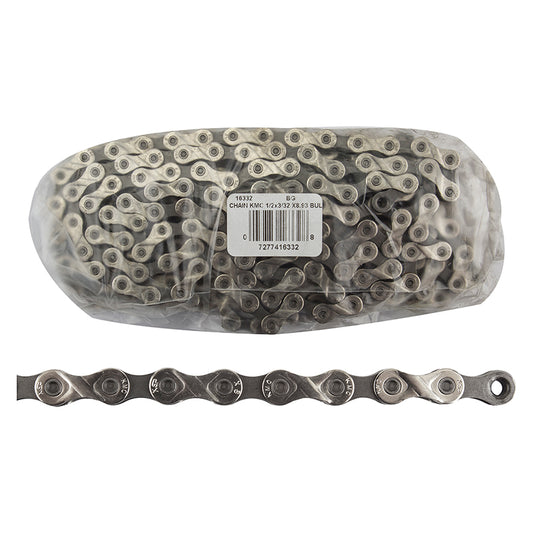 KMC X8 Bulk Pack Chain 6/7/8 Speed 7.3mm 116 Links Silver 25pcs
