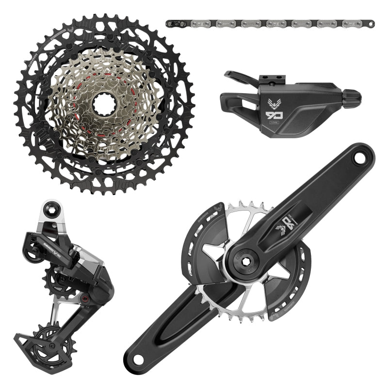 SRAM Eagle 90 T-Type Groupset - 175mm Wide Crank 32t Chainring Trigger Shifter 10-52t 12-Speed Cassette Rear Derailleur Chain