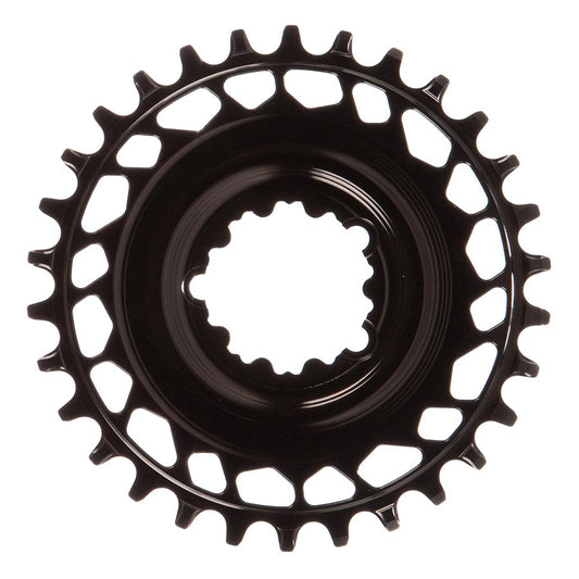Works Components GEO SRAM GXP Chainring Teeth: 30 Speed: 12 BCD: Direct Mount SRAM 3 Bolt Front 7075-T6 Aluminum Black