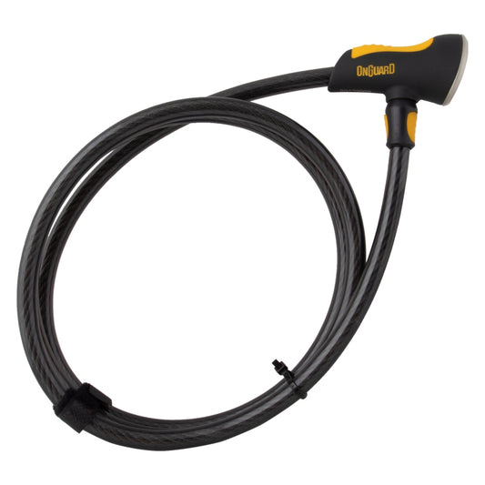 OnGuard Akita Cable Lock with Key: 6' x 12mm Gray/Black/Yellow