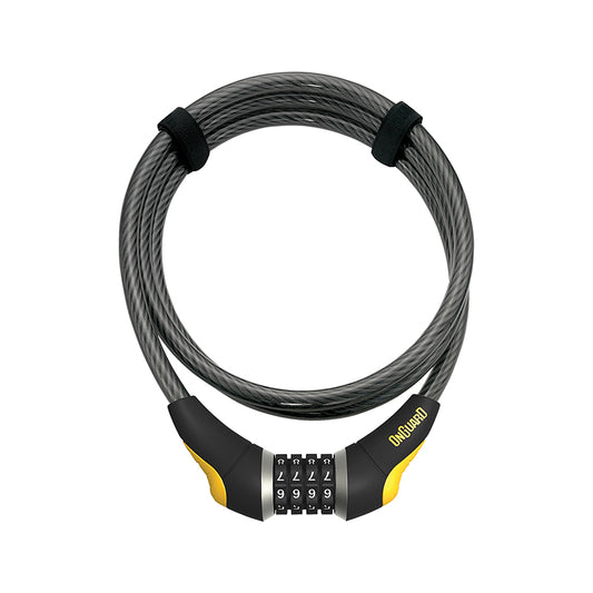 OnGuard Akita Resettable Combo Cable Lock: 6' x 12mm Gray/Yellow