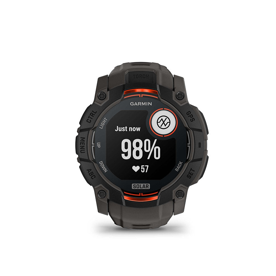 Garmin Instinct 3 GPS Smartwatch - 50mm Solar Black/Charcoal