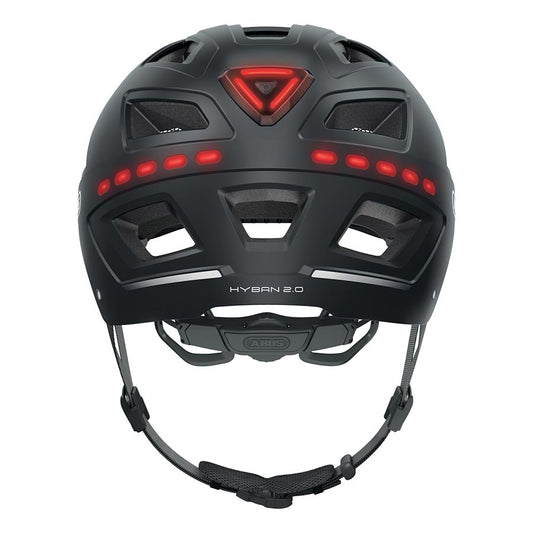 Abus Hyban 2.0 LED Helmet - Signal Black Large