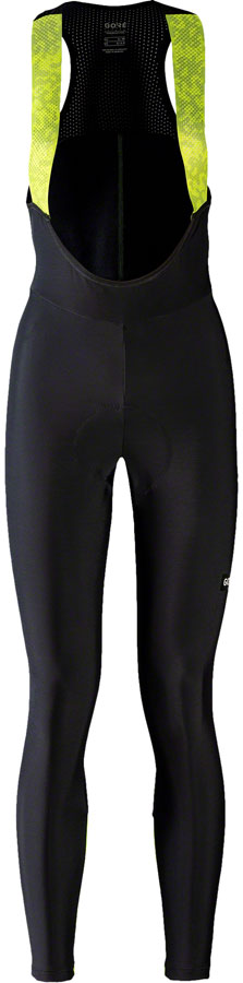 Gorewear Progress Thermo Bib Tights+ - Black/Neon Yellow Women's Large