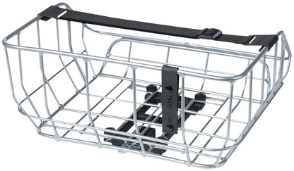 Basil Portland Rear Basket - MIK Mount Aluminum Silver