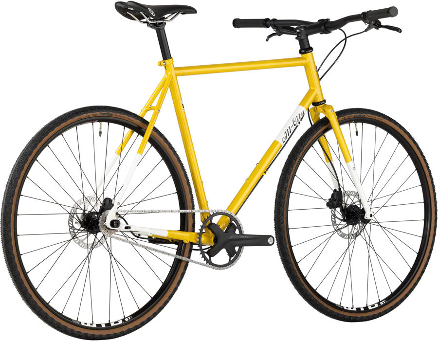 All-City Super Professional Flat Bar Single Speed Bike - 700c Steel Lemon Dab 49cm