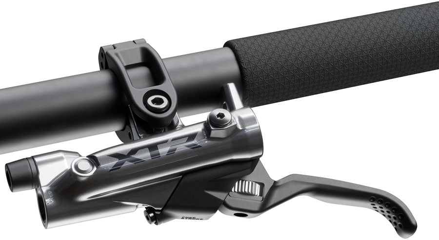 Shimano XTR M9220 Enduro Disc Brake Lever - Left/Front Post Mount 4-Piston Caliper SM-BH90-SBM Hose Finned Metal Pads Gray