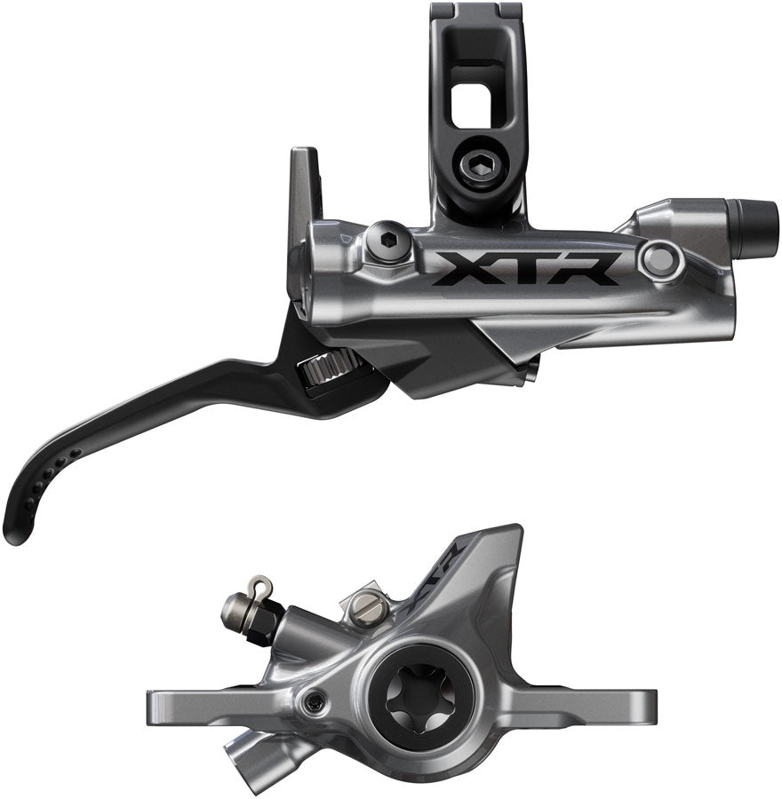 Shimano XTR BR-M9200 Disc Brake BL-M9220 Lever - Right/Rear Post Mount 2-Piston Caliper SM-BH90-SS Hose Metal Pads Gray