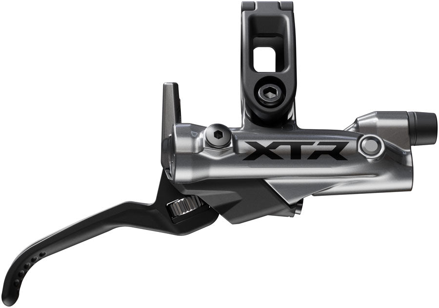 Shimano XTR M9220 Enduro Disc Brake Lever - Right/Rear Post Mount 4-Piston Caliper SM-BH90-SBM Hose Finned Metal Pads Gray
