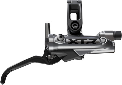 Shimano XTR M9220 Enduro Disc Brake Lever - Right/Rear Post Mount 4-Piston Caliper SM-BH90-SBM Hose Finned Metal Pads Gray