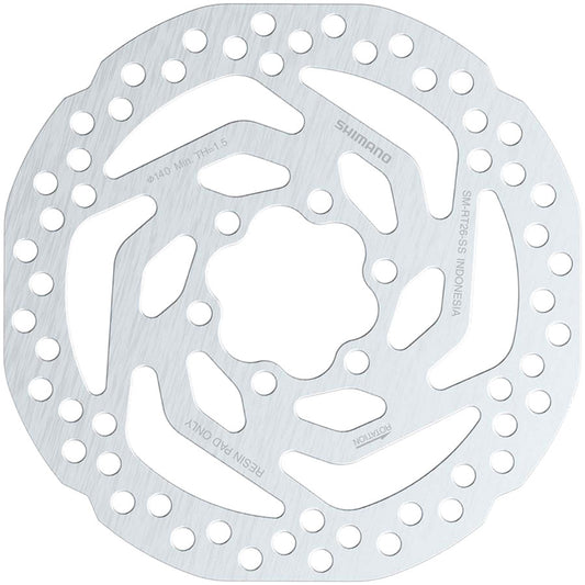 Shimano SM-RT26 SS Disc Brake Rotor - 140mm 6-Bolt Bolts Included For Resin Pad Only
