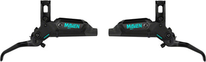 SRAM Maven Ultimate Stealth Expert Disc Brake Kit - Front/Rear Levers Front/Rear Teal Splatter Calipers Adapters Rotors Bleed Kit A1