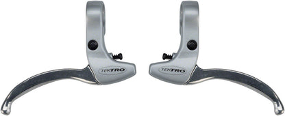 Tektro CL332RS 3-Finger Alloy Linear Pull Brake Lever Set Silver