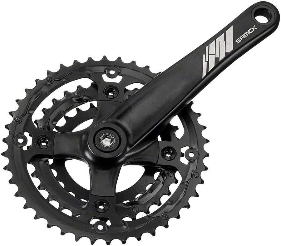 Samox AF26 Crankset - 170mm 9-Speed 44/32/22t 104/64 BCD JIS Square Taper Spindle Interface Spindle Bolts Sold Separate BLK