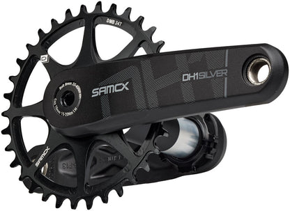 Samox Silver DH-1 Crankset - 160mm 3-Bolt Direct Mount 34t Chainring 28.99mm Aluminum Spindle BLK