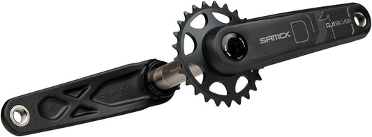 Samox Silver DJ-1 Crankset - 160mm 3-Bolt Direct Mount 25t Chainring 24mm Chromoly Spindle BLK
