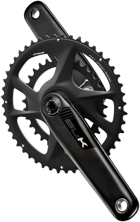 Full Speed Ahead SL-K 2x Modular Carbon Crankset - 170mm For Shimano HG+ 12-Speed 50/40t DM/90 BCD 30mm 386EVO Spindle BLK