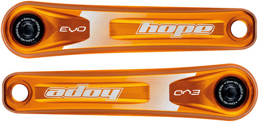 Hope Evo Crankset - 175mm Direct Mount 30mm Spindle For 135/142/141/148mm Rear Spacing Orange