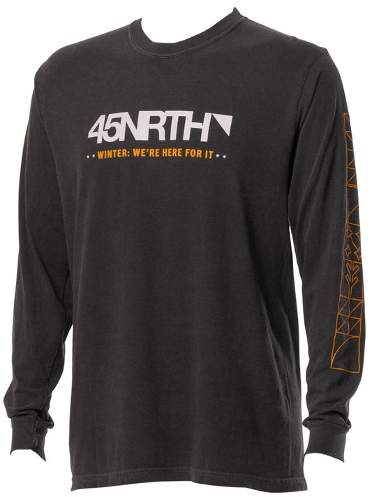 45NRTH Winter Were Here For It Long Sleeve T-Shirt - Unisex Grey 3X-Large
