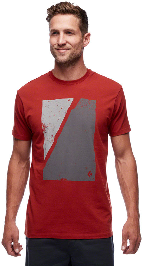 Black Diamond Block Print Mountain Tee - Red Rock Mens Small