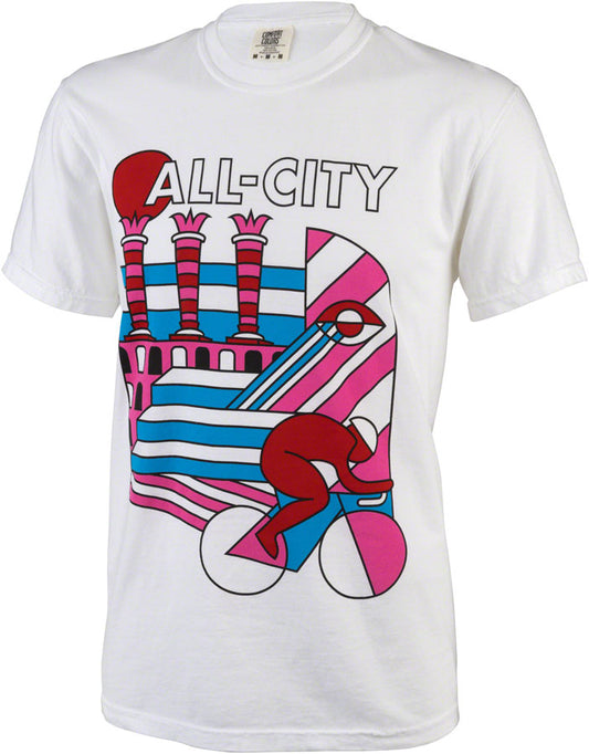 All-City Parthenon Party Mens T-Shirt - White Pink Red Blue Black Small