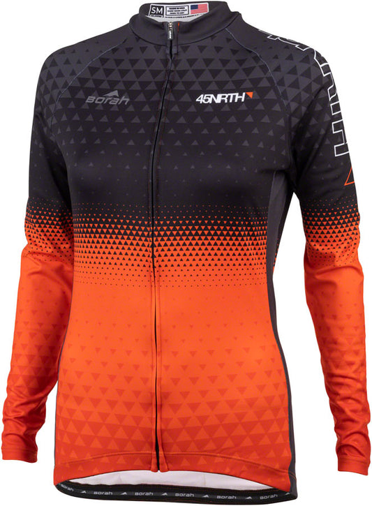 45NRTH Last Light Thermal Long Sleeve Jersey - Women's Orange/Black Medium