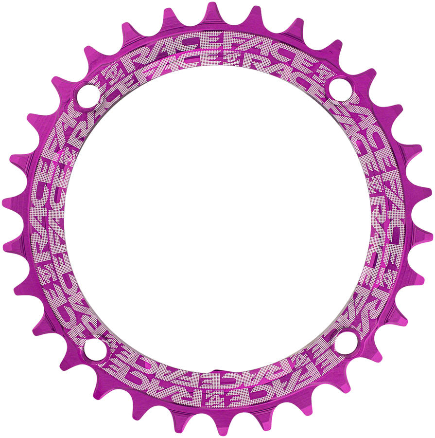 RaceFace 1x Narrow Wide Chainring - 30t 104 BCD 10-12 Speed 7075 Aluminum Purple