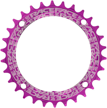 RaceFace 1x Narrow Wide Chainring - 30t 104 BCD 10-12 Speed 7075 Aluminum Purple