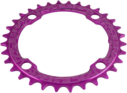 RaceFace 1x Narrow Wide Chainring - 32t 104 BCD 10-12 Speed 7075 Aluminum Purple