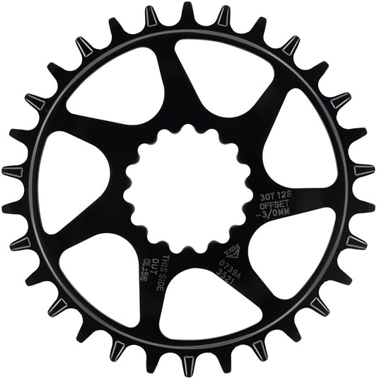e*thirteen Helix Guidering - 30t 10/11/12-Speed 52/55mm Flip Flop CL 3/5mm Offset e*thirteen DM BLK