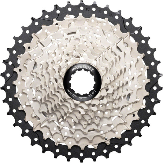 microSHIFT Sword Cassette - 10-Speed 11-38t Alloy Spider Satin Nickel