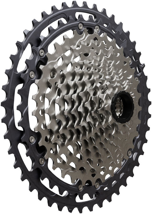 Shimano Deore XT CS-M8200-12 Cassette - 12-Speed 9-45t Hyperglide+ Micro Spline Gray/Silver