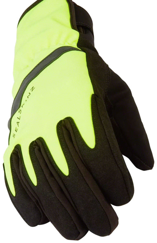 SealSkinz Bodham Waterproof Gloves - Yellow/Black Full Finger X-Large