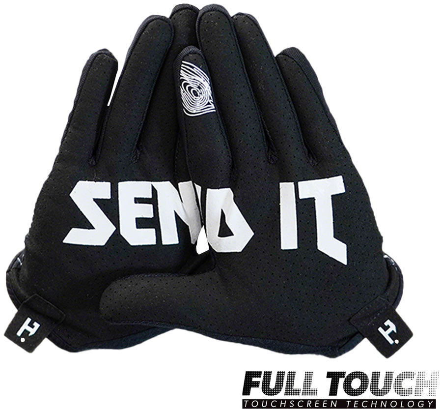 Handup Vented Gloves - Topo Map Black Large