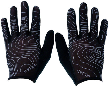 Handup Vented Gloves - Topo Map Black Medium