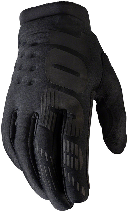 100% Brisker Gloves - Black Mens 2X-Large