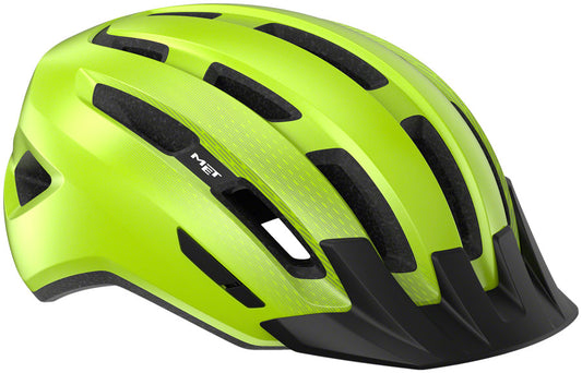 MET Downtown Mips Helmet - Fluo Yellow Glossy Medium