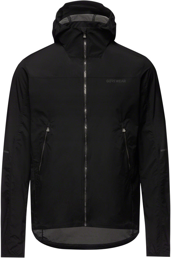 Gorewear Fernflow Hooded Windbreaker - Black Men's 2X-Large