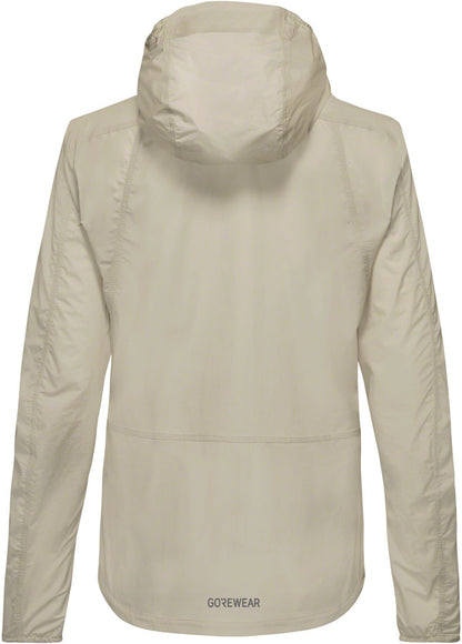 Gorewear Fernflow Hooded Windbreaker - Beige Womens Small