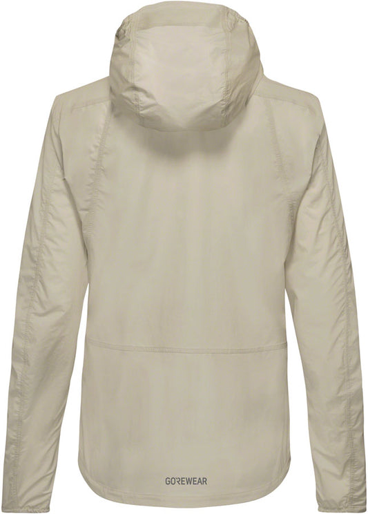 Gorewear Fernflow Hooded Windbreaker - Beige Womens Small