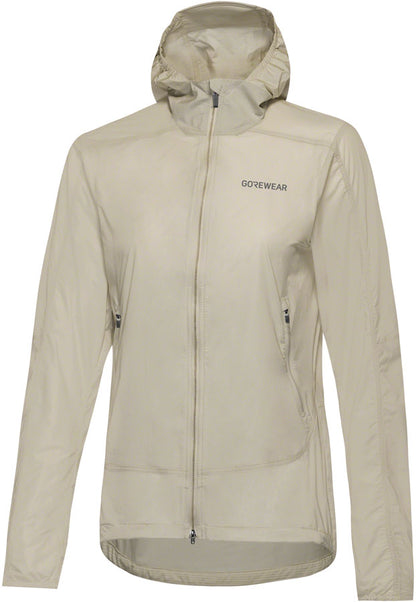 Gorewear Fernflow Hooded Windbreaker - Beige Womens Small