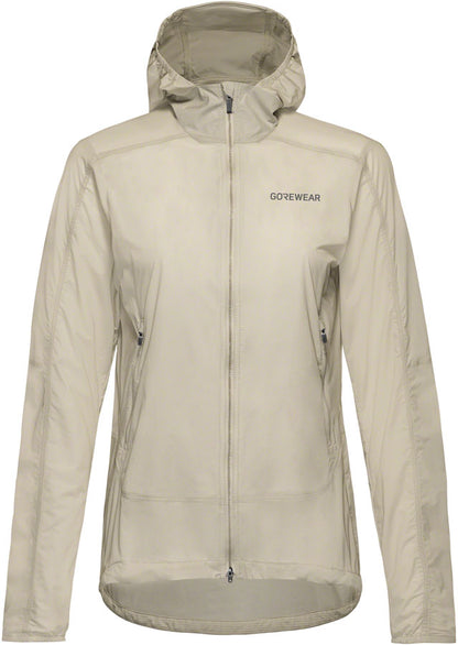 Gorewear Fernflow Hooded Windbreaker - Beige Womens Small