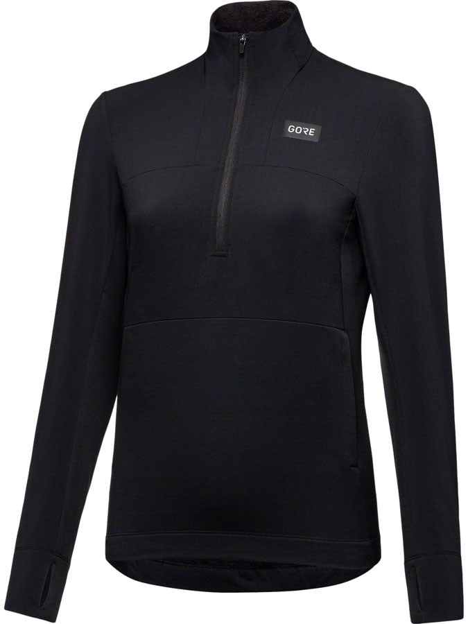 Gorewear Trail KPR Hybrid 1/2-Zip Jersey - Black Women's Large