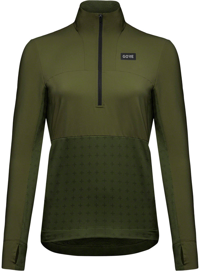 Gorewear Trail KPR Hybrid 1/2-Zip Jersey - Utility Green Women's Large