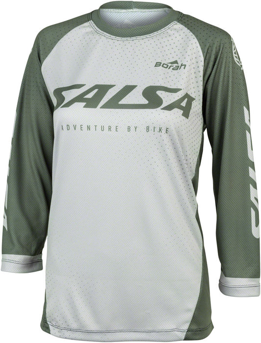 Salsa Women's Fleet 3/4 MTB Jersey - Large Green White
