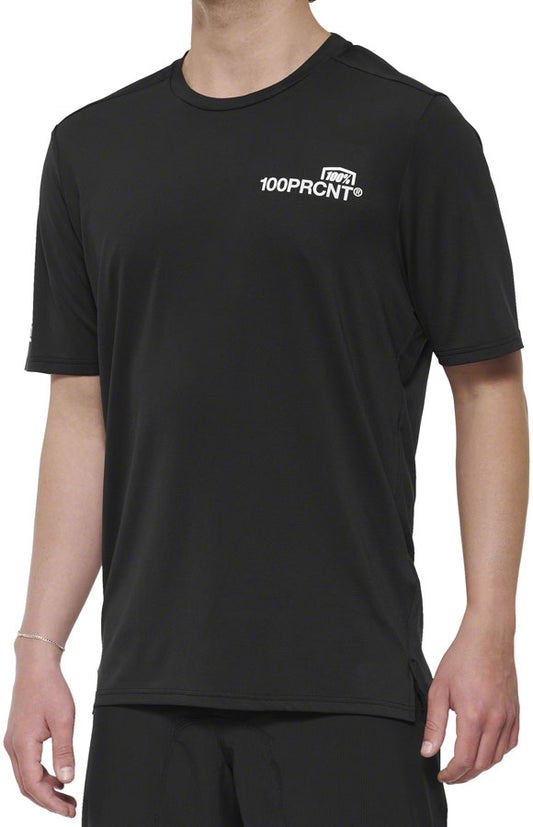 100% Airmatic Short Sleeve Jersey - Black Mens Medium