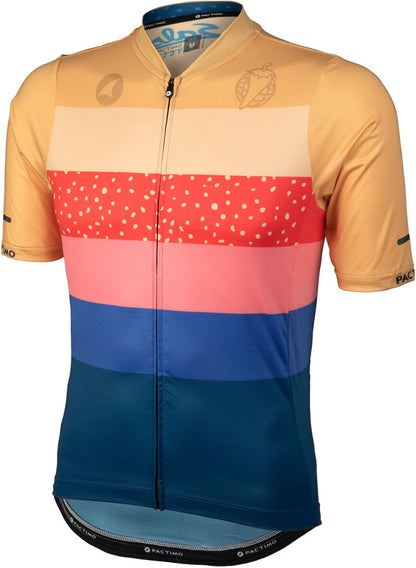 Salsa Team Polytone Mens Jersey - Goldenrod Dark Blue w/ Stripes Large