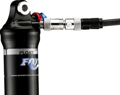 Lezyne Digital Shock Floor Pump Alloy/Steel Piston Wood Handle Nylon Braided Hose 300 psi Silver