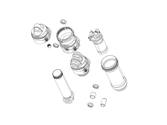 RockShox Rear Shock Volume Reducer Kit - Includes 1 negative token Super Deluxe Thrushaft C1 2021
