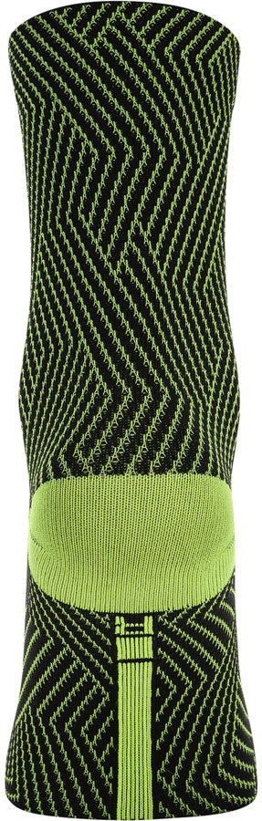 Gorewear C3 Mid Socks - 6.7" Neon Yellow/Black Men's 6-7.5